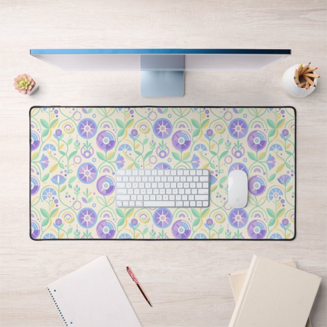 Pastel Retro Floral Botanical (Bureau 1)
