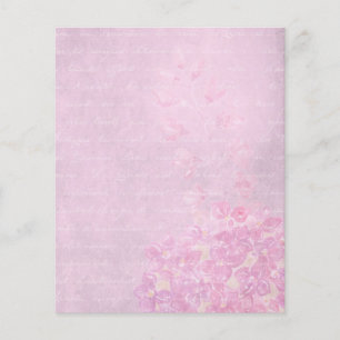 Pastel rose Floral & Texte Scrapbook Ephemera