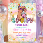 Pastel Sequin Glitter Capybara Birthday Invitation<br><div class="desc">Pastel Sequin Glitter Capybara Birthday Invitation,  So Capy Girl Birthday Invite,  Editable Colorful Bling Kids Birthday Party</div>