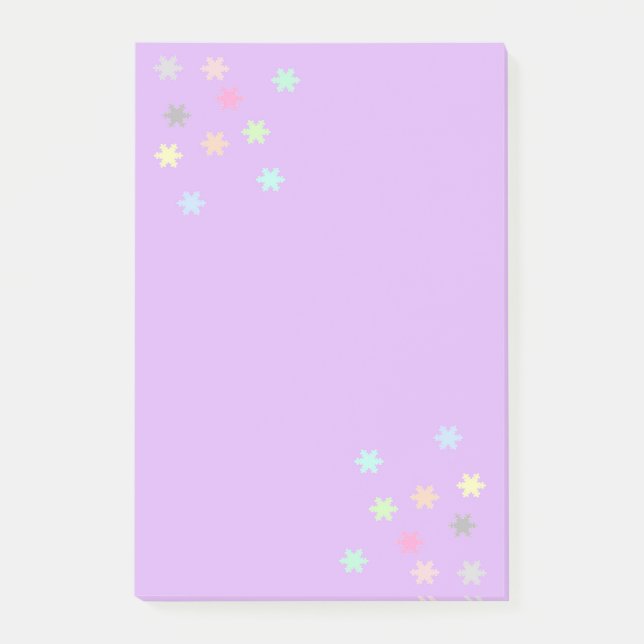 Pastel Snowflakes Post-it® Notes (Devant)