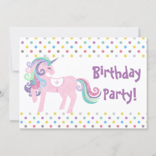 PASTEL SPOT AQUA ROSE ANNIVERSAIRE INVITATION DE L
