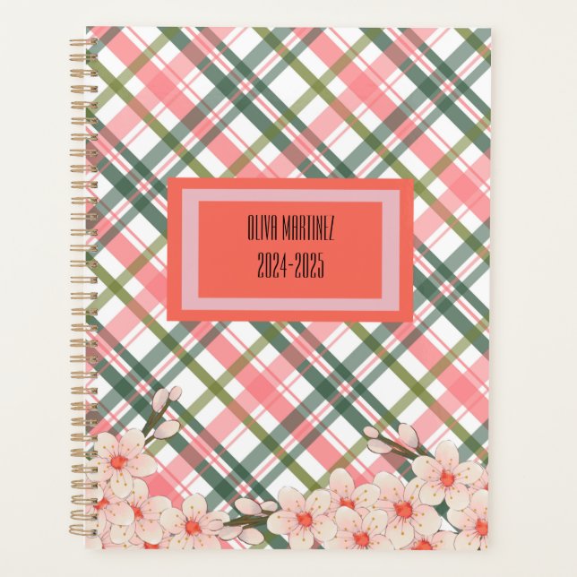 Pastel Spring Floral, planificateur quotidien hebd (Devant)