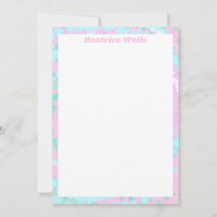 Pastel Tie Dye Motif Pink Aqua Mint Green