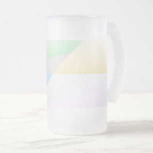 Pastel Triangles de verre givré Beer Mug
