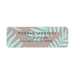 Pastel tropical   Étiquette d'adresse de retour