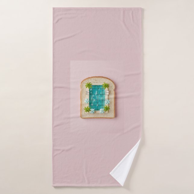 Pastel Vaporwave Pool Toast (Serviette de bain)