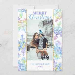 Pastel Watercolor Winter Snowflake Photo Noël