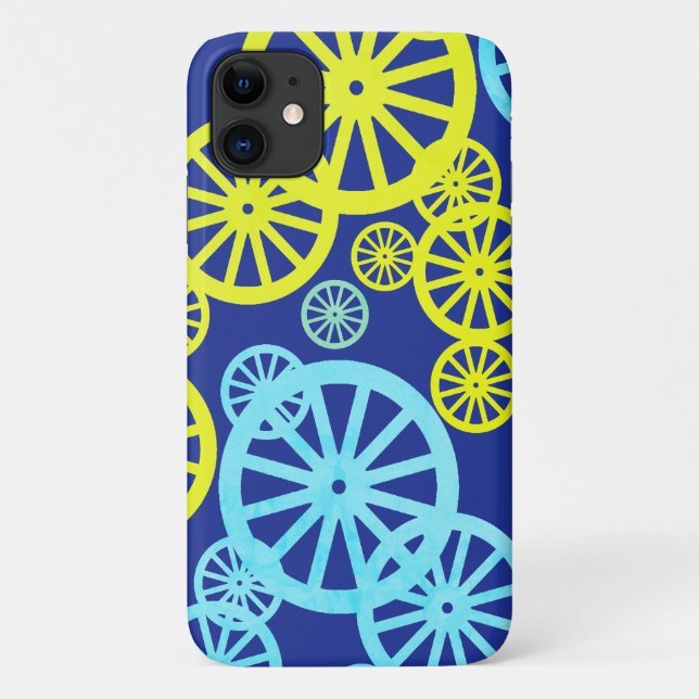 Pastel Wheel Circle Motif iPhone 11 Coque Couvertu (Dos)
