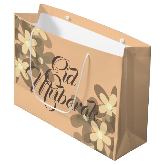 Pastels floral sac cadeau de l'Aïd Moubarak (Devant Angle)