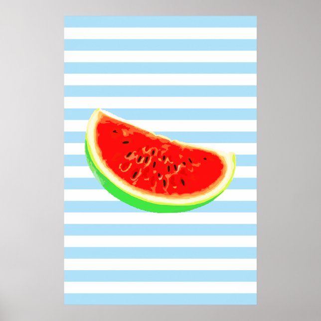 Pastèque, affiche d'été, affiche de jardin, cuisin (Devant)