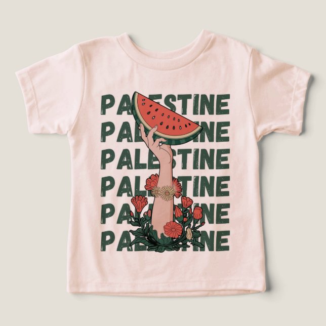 pastèque, fleurs et palestine libre Répéter (Design Recto)