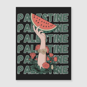 pastèque, fleurs et palestine Texte Répéter