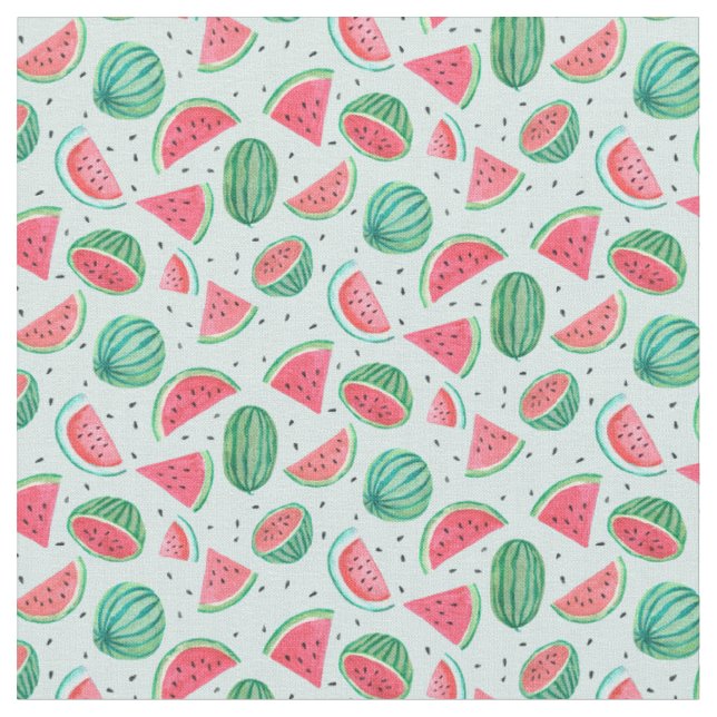 Pastèque | Fruits tropicaux été | Tissu (Fermer)
