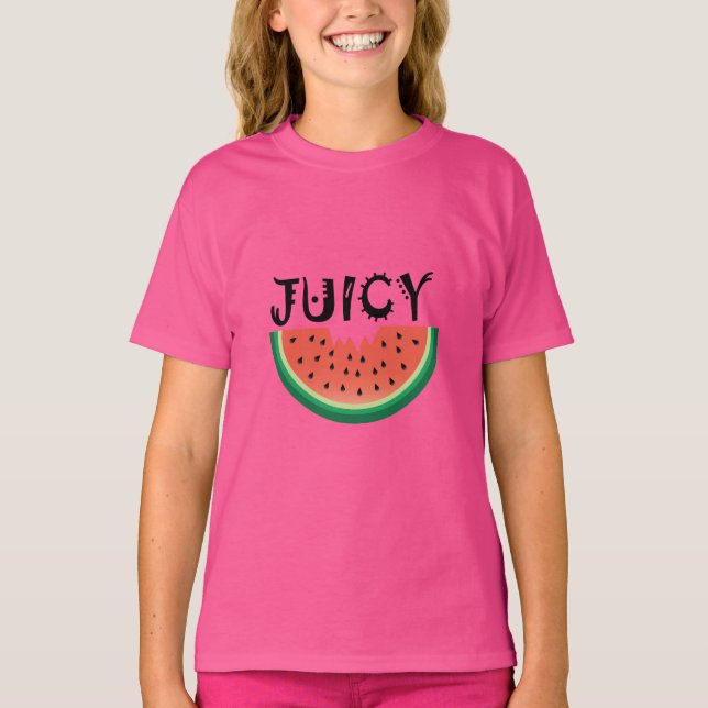 Pastèque Juicy - T-shirt de base pour filles (Devant)