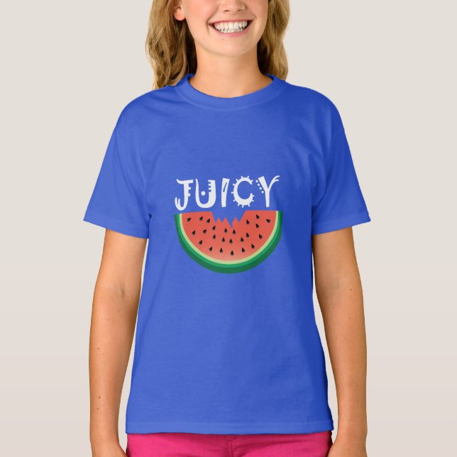 Pastèque Juicy - T-shirt de base pour filles (Devant)