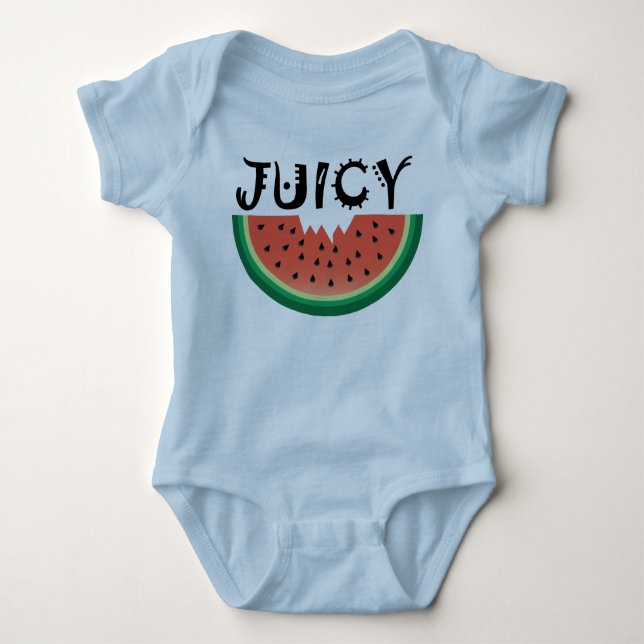 Pastèque juteuse - Body en jersey pour bébé (Devant)