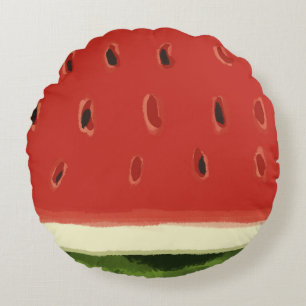 Pastèque Rouge clair Coussin rond