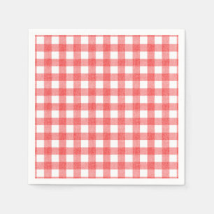 Pastèque simple en vichy serviettes en papier