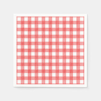Pastèque simple en vichy serviettes en papier