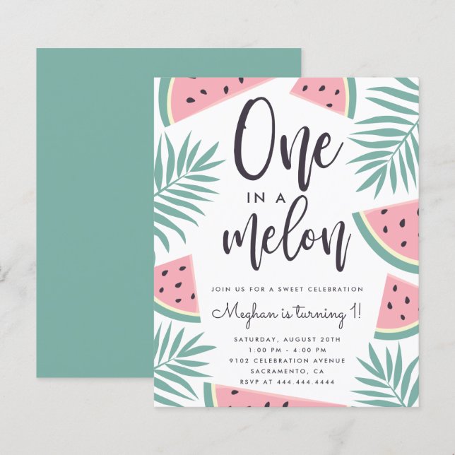 Pastèque Tropicale Budget Un Dans Un Melon Anniver (Devant / Derrière)