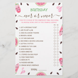Pastèque Un anniversaire unique ou jamais