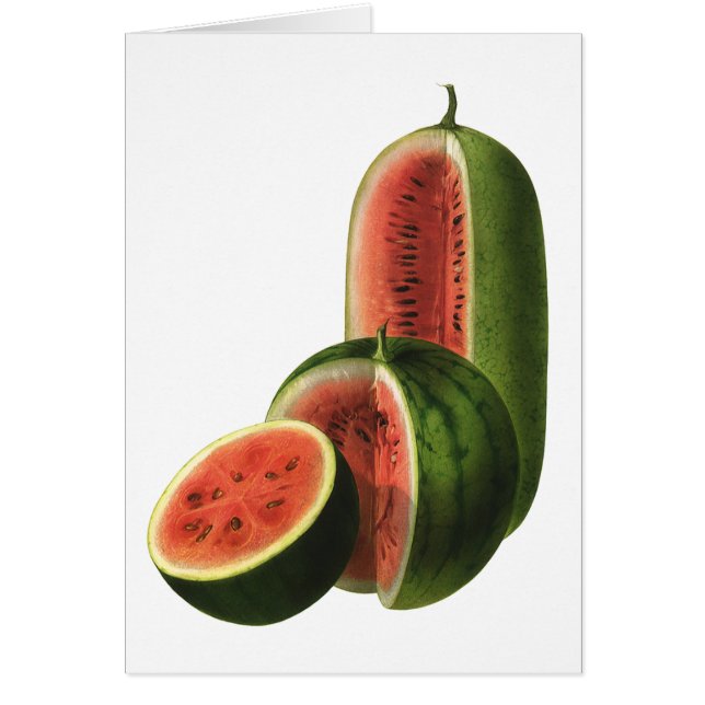 Pastèques Vintage Tall Round, Fruits Alimentaires  (Devant)