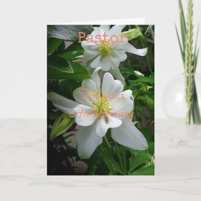 Pasteur pour votre carte de voeux pliée Anniversai (Devant)