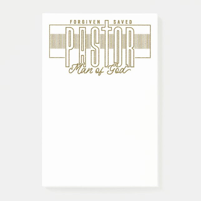 Pastor Man Of God Post-It Notes (Devant)
