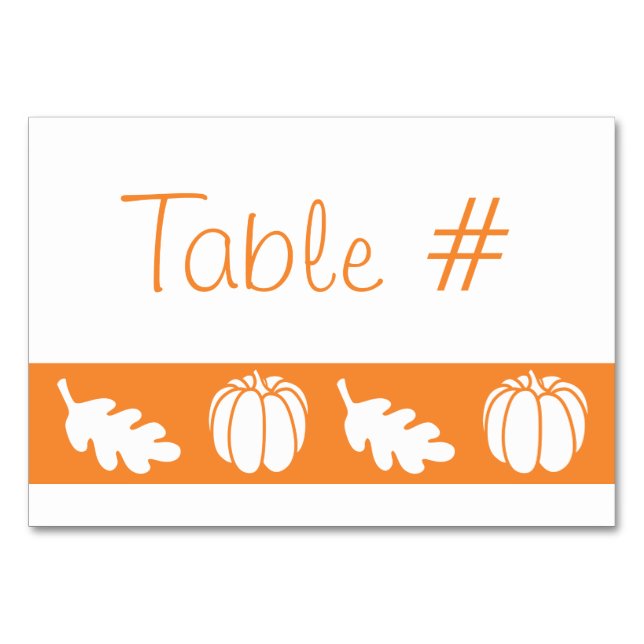 Patch citrouille dans la carte de table orange (Devant)