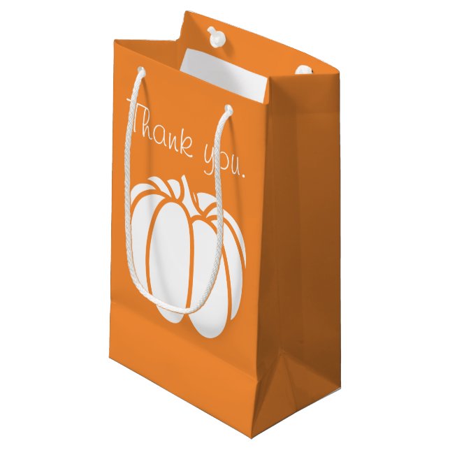 Patch Citrouille dans le sac cadeau Orange (Devant Angle)