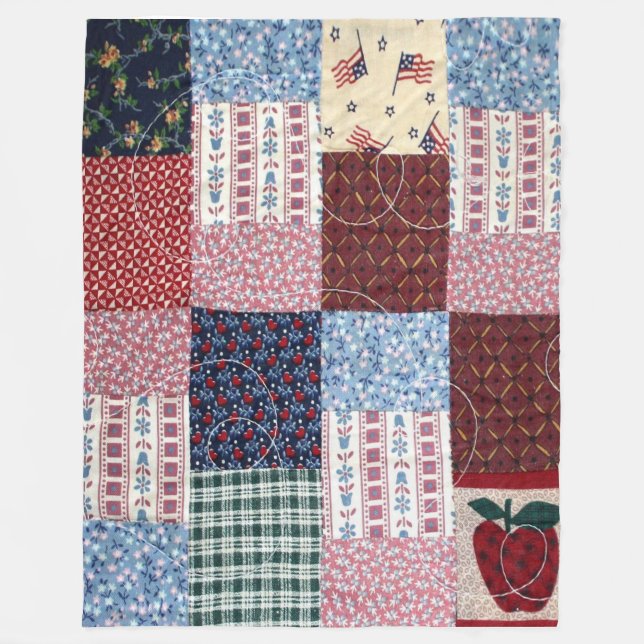 PATCH WORK QUILT (Simulé) Couvertures en polaire (Devant)