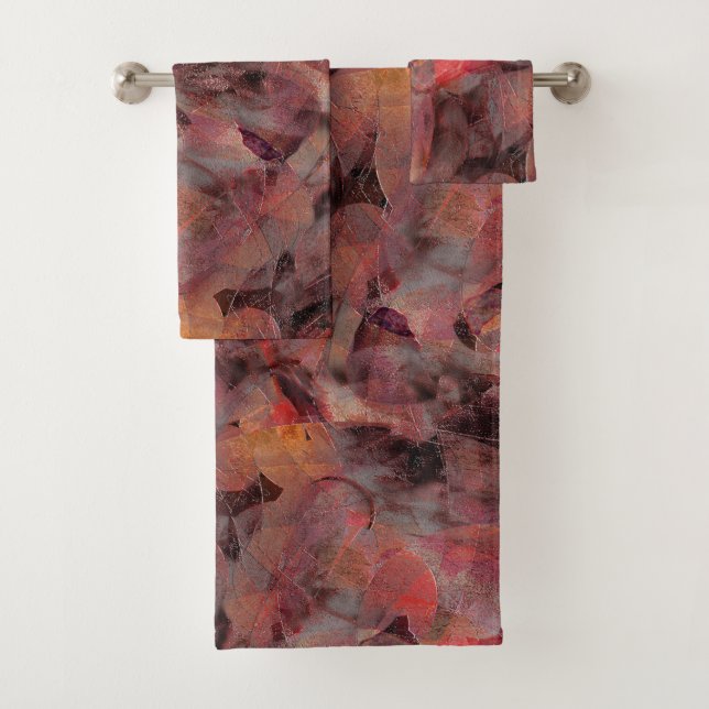 Patchs à nuances rouges sur gris noir arrière - pl (En situation)