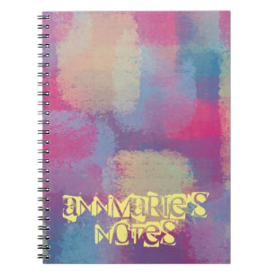 Patchwork Abstrait avec nom Spiral Photo Carnet