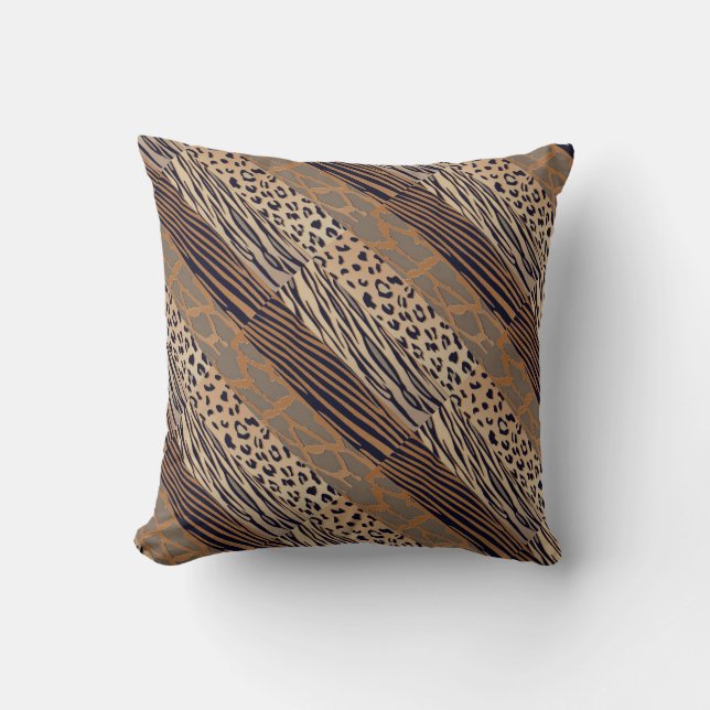 Patchwork animal rustique Zebra Stripe Coussin (Recto)
