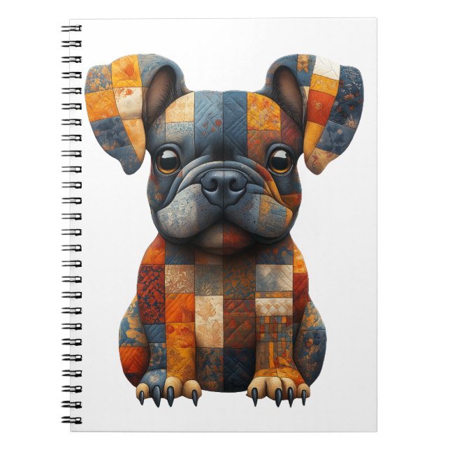 Patchwork Carnet français Bulldog (Devant)