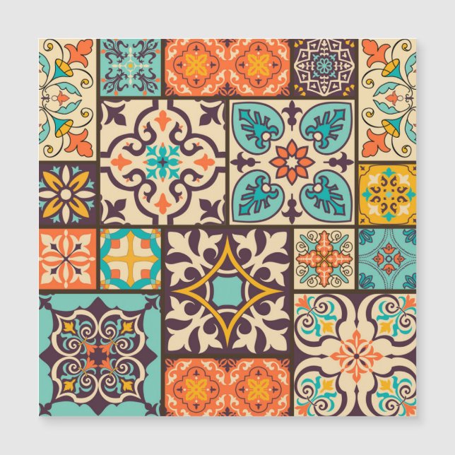 Patchwork coloré Islam Motifs Carrelage (Devant)