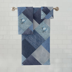 Patchwork de jean bleu
