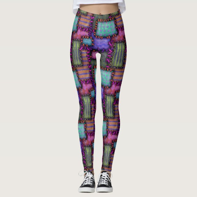 Patchwork Doll Costume Leggings (Devant)