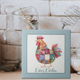 Patchwork Hen et Bleu Carreaux de céramique Pois