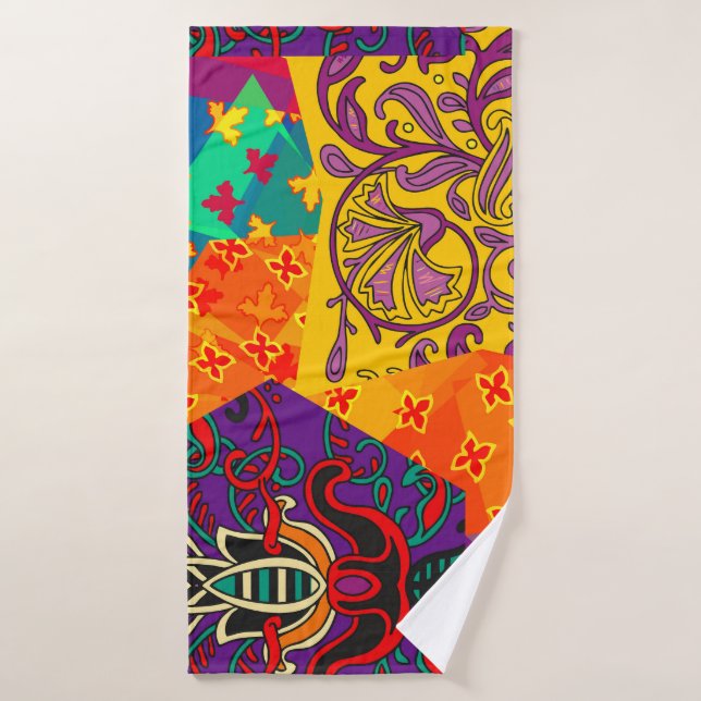 Patchwork indien turc festier Mandala (Serviette de bain)