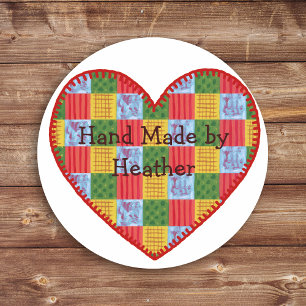 Patchwork Motif main fait Étiquette