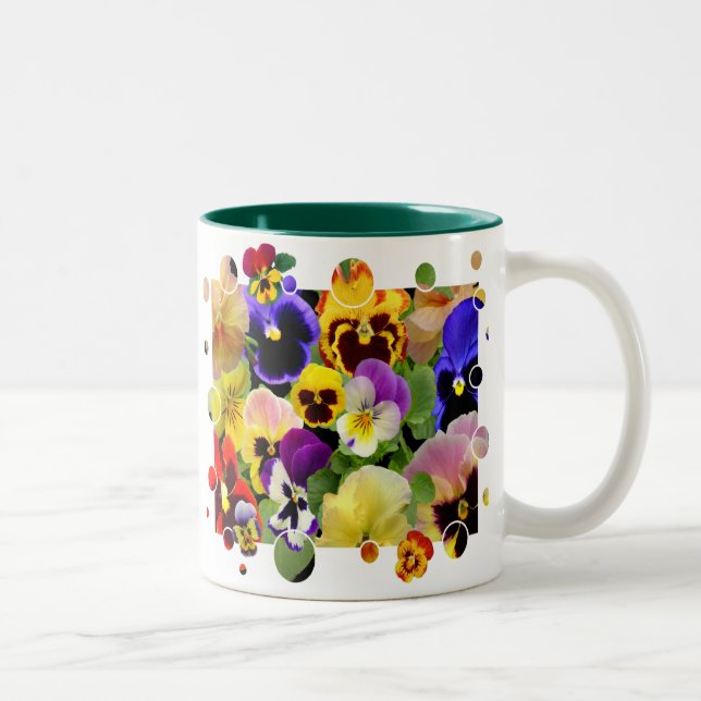 PATCHWORK PANSY ~ Mug à deux tons (Droit)