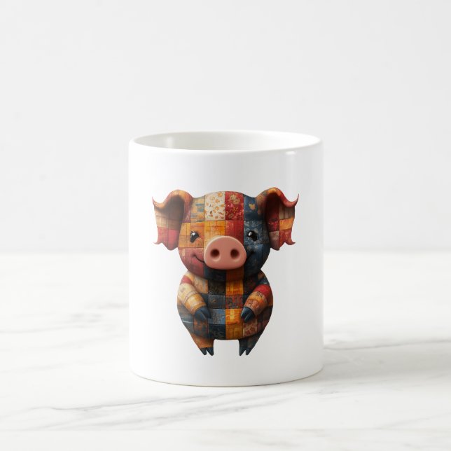 Patchwork Pig Mug (Centre)