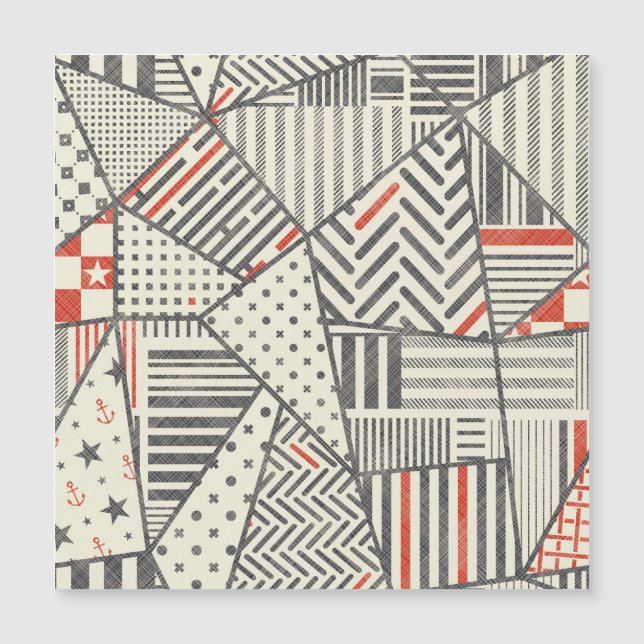 Patchwork rétro : Conception géométrique Abstraite (Devant)
