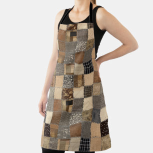 Patchwork rustique tout-sur-impression tablier