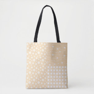 Patchwork Spring Pastel Sac fourre-tout Motif jaun