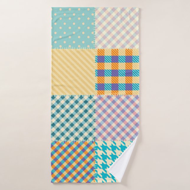 Patchwork vintage : Arrière - plan sans couture te (Serviette de bain)