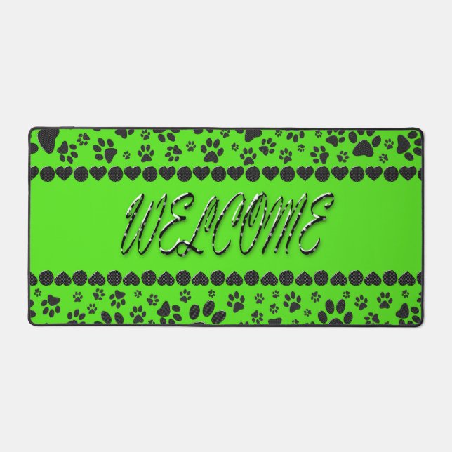 Pâtes de chien d'accueil Pointe de Polka noir et b (Recto)