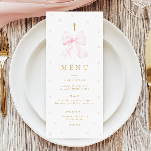 Pâtes de cou rose Baptême menu plat