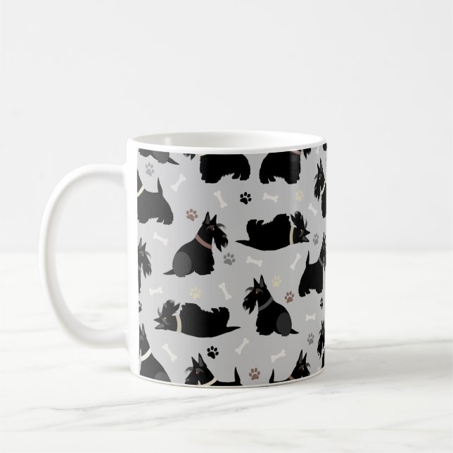 Pâtes de Terrier écossais noir et Mug de café Bone (Gauche)